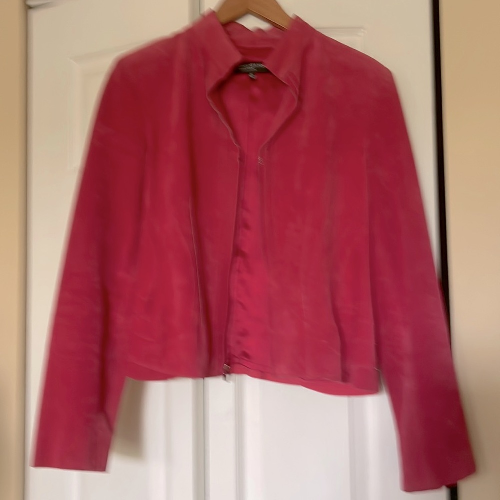 Jones New York Coral Suede Jacket Size M.
